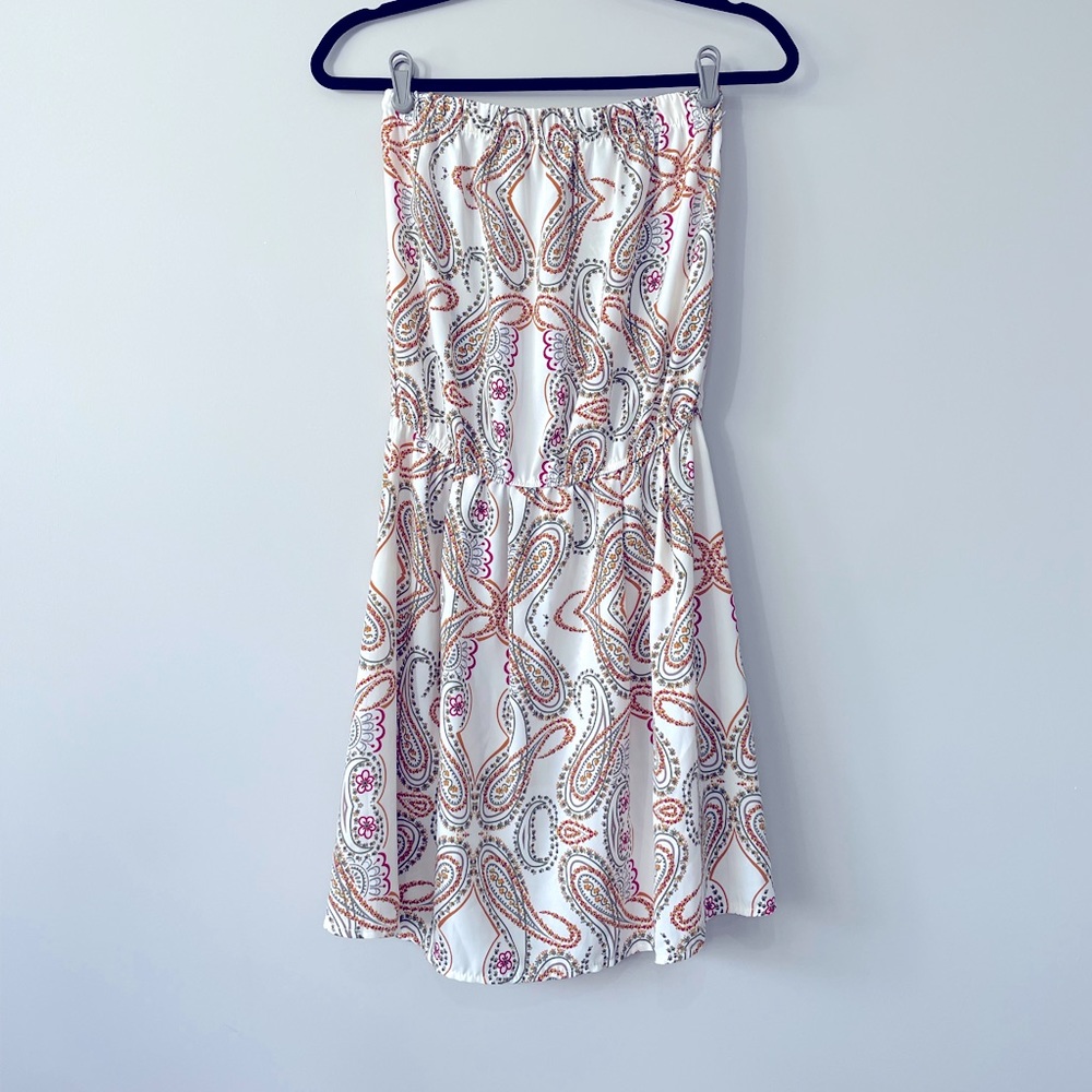 Vintage Love Paisley strapless mini dress